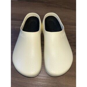 Birkenstock Super Birkin Clogs White Polyurethane Slip On M10 Sz 43